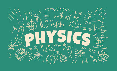 Physics Formulas and Science Background vector image