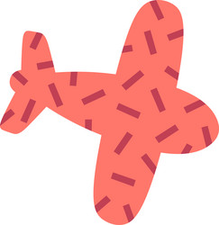 plane with abstract pattern vector image
