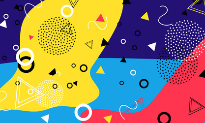pop art color background memphis pattern vector image