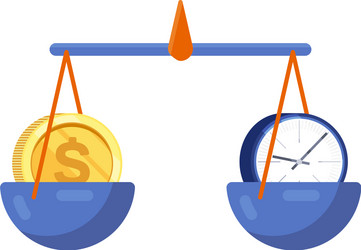 Exchanging time and effort for money Royalty Free Vector