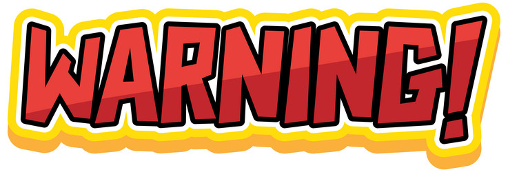 Warning Color/font Font design for word rainbow in color Royalty Free Vector