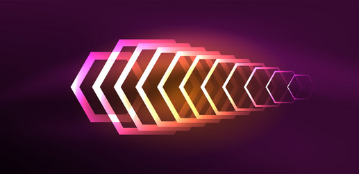 abstract background techno neon hexagons hi-tech vector image