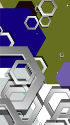 abstract geometric background with hexagon cold vector image