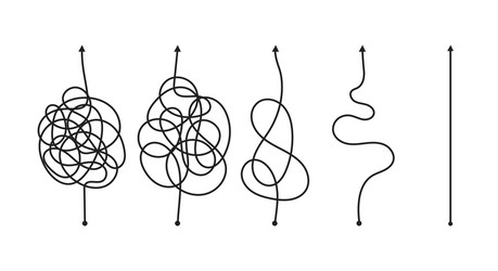 chaos simplifying problem solving and business vector image