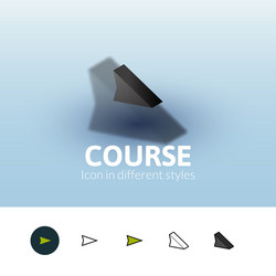 course icon in different style vector image