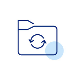 file folder and renew arrows seamless data vector image
