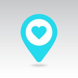 heart pin map icon pointer markers vector