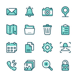 icons set of essential web application tools vector image