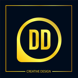 Initial letter dd logo template design Royalty Free Vector