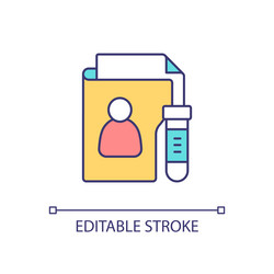 Medical test result rgb color icon vector