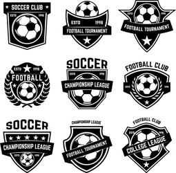 Soccer Football Emblems & Logos Vector Image
