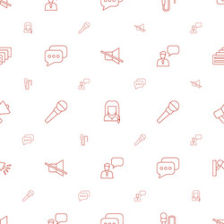 Speak icons pattern seamless white background vector