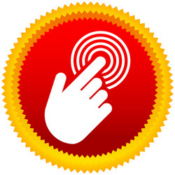 tapping touchscreen on interface mobile phone icon vector image