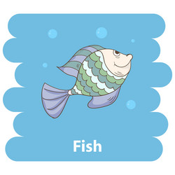 Cute cartoon fish vector