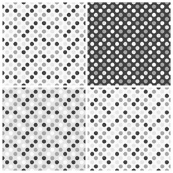 Set of seamless patterns with dots vector