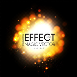 Bokeh effect on transparent background shining vector