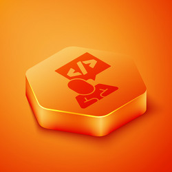 Isometric web design and front end development vector