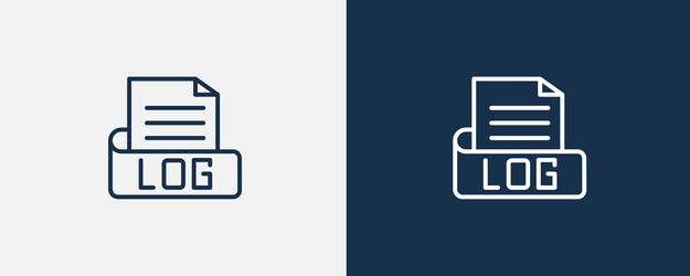 log file icon outline from vector image