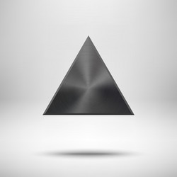 black abstract triangle button template vector image