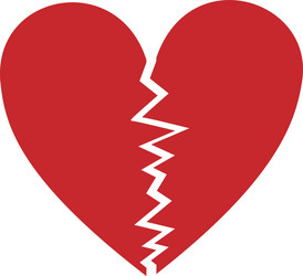 Broken heart Royalty Free Vector Image - VectorStock