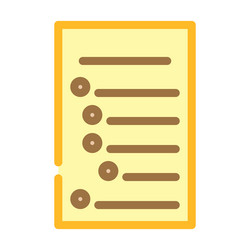 bullet points list color icon vector image