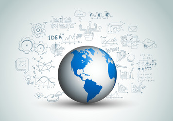 idea concept layout for brainstorming vector image