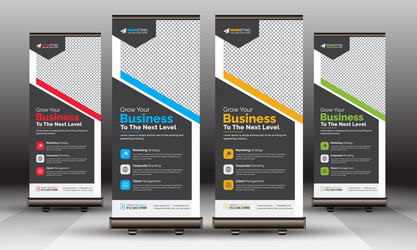Modern Corporate Roll Up Banner Vector Image