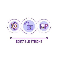 open mobility service approach loop concept icon vector image