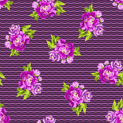 Seamless floral pattern with peonies vector