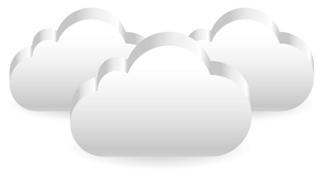 3d clouds overlapping cloud shapes eps 10 vector