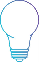 Light bulb icon in color gradient silhouette from vector