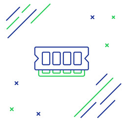 line ram random access memory icon isolated vector image