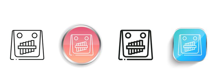 marmbula icon thin linear regular and button vector image