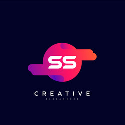 Ss initial letter logo icon design template Vector Image