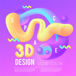 3d gradient design colorful abstract composition vector