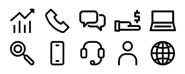 a versatile set of icons for digital and user vector image