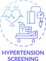 hypertension screening concept icon vector