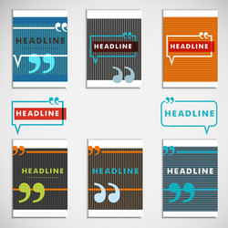 set color lines with conversational bubble vector image