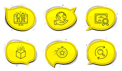 timer search and augmented reality icons set vector