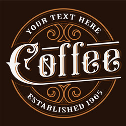 Vintage Coffee Logo Vector Image