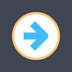 arrow sign in a round icon web button created vector image