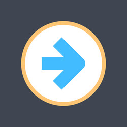 Arrow sign in a round icon web button created vector