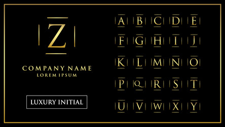luxury and elegant initial letter template vector image