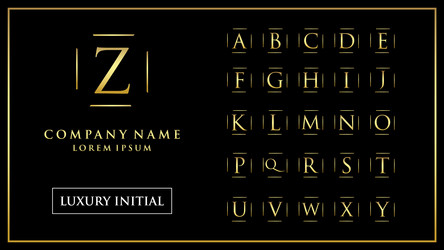 luxury and elegant initial letter template vector