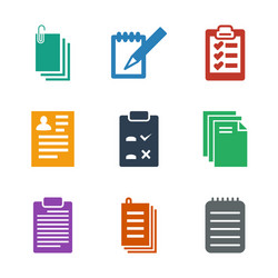 notepad icons vector