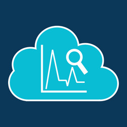 cloud code developing statistics search vector image