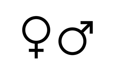 gender line style icon male and female symbol vector