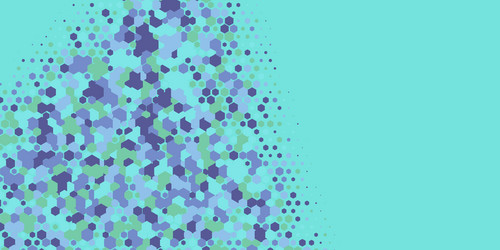 geometric multi size hexagon with color vector