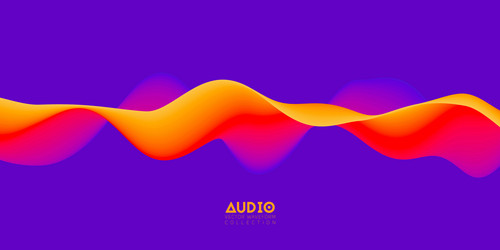gradient sound wave abstract background colorful vector image