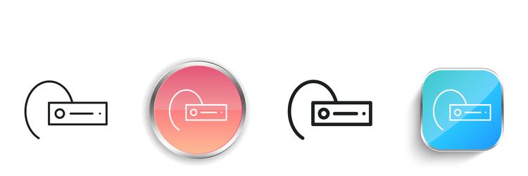 handsfree icon thin linear regular and button vector image